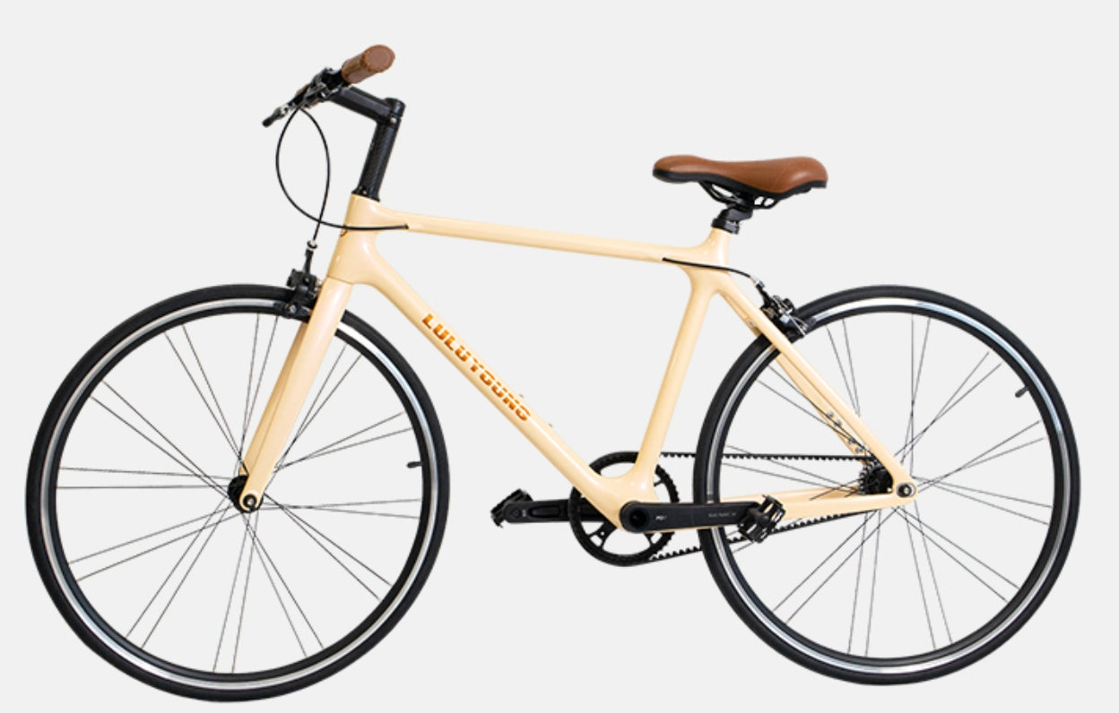 luluyoung Carbon Bike C1 light brown – surfariebike